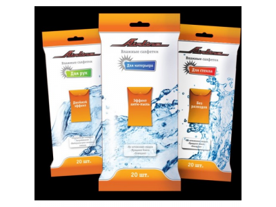 Салфетки влажные AIRLINE для стекол (10шт)