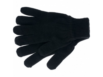 Перчатки трикотажные, акрил, черный, двойная манжета Россия Сибртех