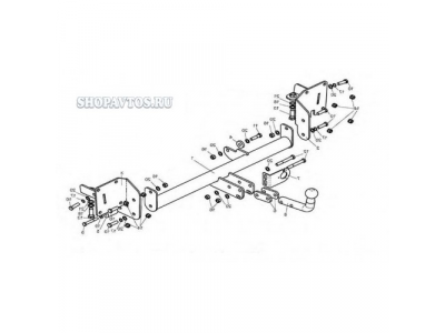 Фаркоп на Mazda 5 минивэн 2005-2010гг.