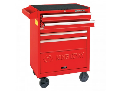 Тележка инструментальная, 5 ящиков и отсек, KING TONY
