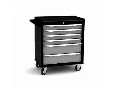 Тележка инструментальная 6 ящиков, серая