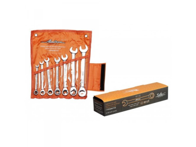 Набор ключей комбинированных трещёточных 7 предметов, сумка AIRLINE