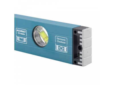 Уровень алюминиевый, 400 мм, усиленный с ударопрочными заглушками, 3 глазка// GROSS