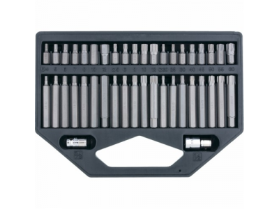 Набор бит HEX, TORX, SPLINE, хвостовик-шестигранник 1/2",CrV, 42шт.// STELS