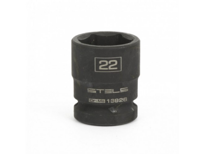 Головка ударная шестигранная, 22 мм, 1/2, CrMo Stels