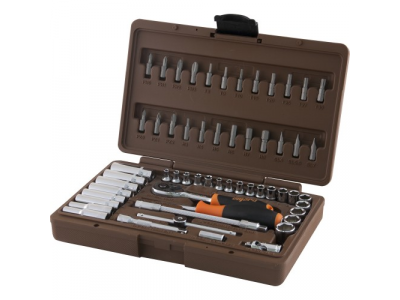 Универсальный набор инструмента 1/4" DR, 57 предметов, Ombra OMT57S