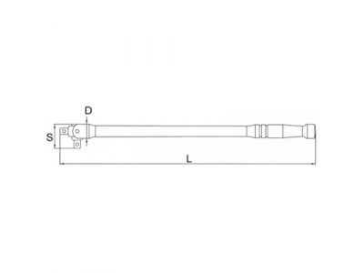 Вороток шарнирный 1/4" 150мм