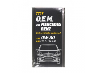 MANNOL 7717 O.E.M. 0W-30 for Mercedes Benz 4L metal