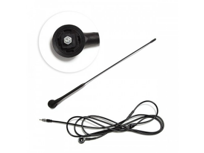 Антенна врезная наклонная 50 см черная (кабель 3м)