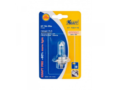 Автолампа H7 12v 55w(PX26d)KraftPro +80%more light